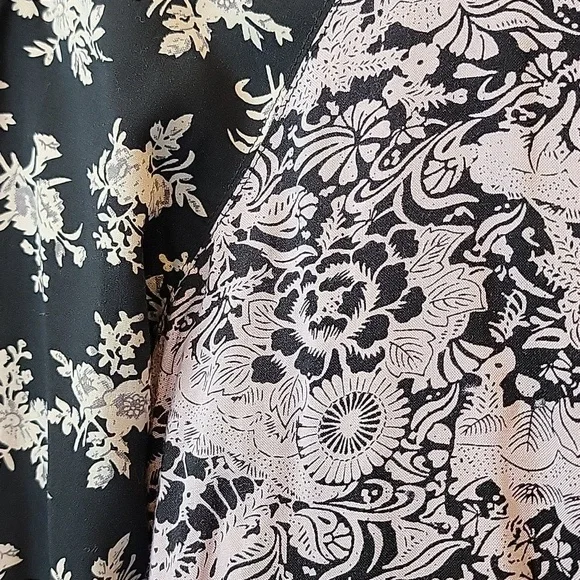 Free People Black Floral Snap Bomber Jacket Size S - Picture 3 of 7